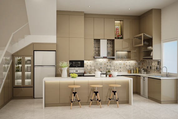 Nên chọn tủ bếp gỗ MDF hay nhựa PVC WPB